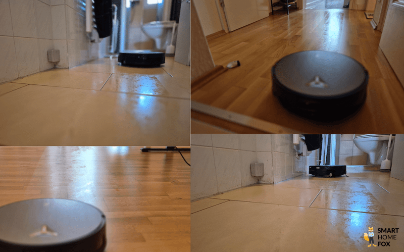 Der DEEBOT X11 OMniCyclone wischt die Wohnung.